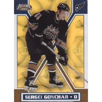 Sběratelská karetní hra paralel karta SERGEI GONCHAR 02-03 Exclusive Gold číslo 171