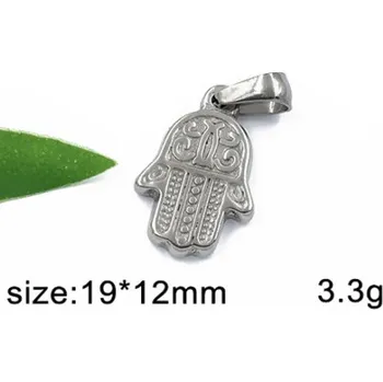 Přívěsek Ruka fatimy - 19x12mm - ocelový přívěsek