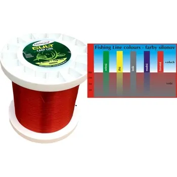Rybářský vlasec CLIMAX - Vlasec CULT Carpline červený 300 m 0,25 mm 11 lb