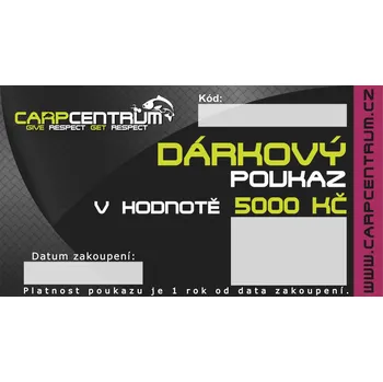 Dárkový potravinový koš Dárkový poukaz CARPCENTRUM 5.000,- Kč