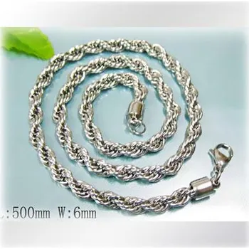 Řetízek Kroucený spirálový ocelový 50cm dlouhý řetízek na krk