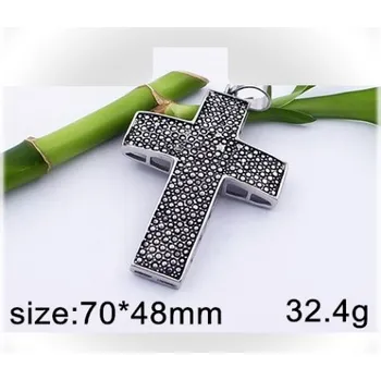 Přívěsek Kříž 70x48 - ocelový přívěsek