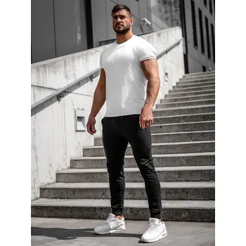 Pánská móda Černé pánské teplákové jogger kalhoty Bolf XW02A - 2XL