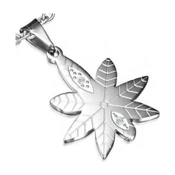 Přívěsek List podivného tvaru - ocelový přívěsek