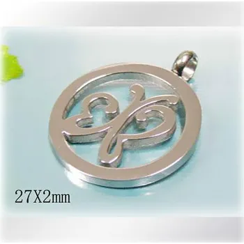 Přívěsek Kruh s motýlem - ocelový přívěsek