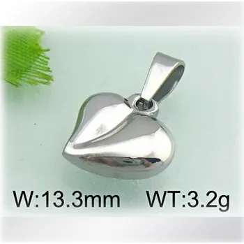 Přívěsek Malé trojrozměrné srdce - ocelový přívěsek