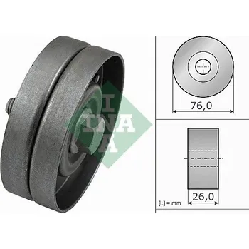 Auto-moto Vratná/vodicí kladka, klínový žebrový řemen Schaeffler INA 532 0326 30
