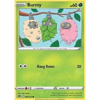 Karetní hra Pokémon BRS 009/172 Burmy - Brilliant Stars Stav: Near Mint, Verze: REVERSE HOLO