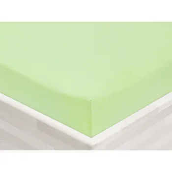 Prostěradlo Jersey napínací prostěradlo JR-018 Pastelově zelené 200 x 220 - výška 20 cm