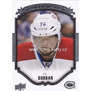 Karetní hra insert karta P. K. SUBBAN 15-16 UD Ser. 1 Portraits číslo P-35