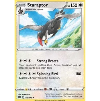 Karetní hra Pokémon BRS 119/172 Staraptor - Brilliant Stars Stav: Near Mint, Verze: REVERSE HOLO