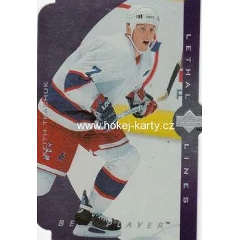 Sběratelská karetní hra insert karta KEITH TKACHUK 95-96 BAP Lethal Lines číslo LL1