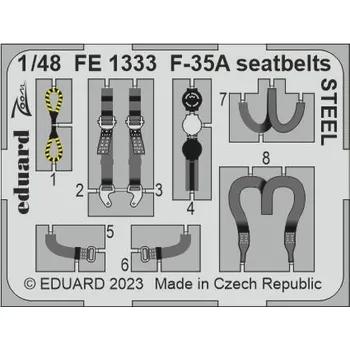 Plastikový model 1/48 F-35A seatbelts STEEL (TAM)