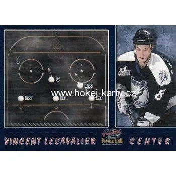 Sběratelská karetní hra insert karta VINCENT LECAVALIER 98-99 Revolution Chalk Talk Laser-Cuts číslo 17