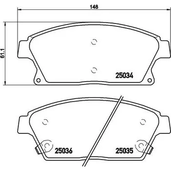 Brzdová destička Sada brzdových destiček, kotoučová brzda BREMBO P 59 077