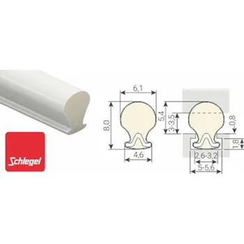 Těsnění do okna a dveří QL 46800 - přesahové těsnění na Al aplikace (černá / 25 m / 25m)