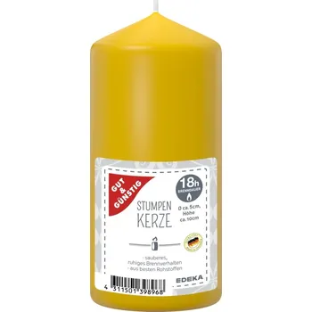 Svíčka Gut & Günstig svíčka válec 48x100 mm žlutá 1 ks (Dovoz: Německo)