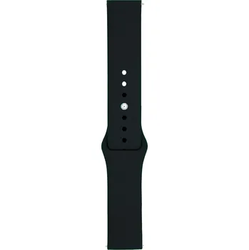 Silikonový řemínek na hodinky 20 mm černý