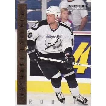 Sběratelská karetní hra insert RC karta DAYMOND LANGKOW 96-97 Impact Sky Box Rookie číslo 222