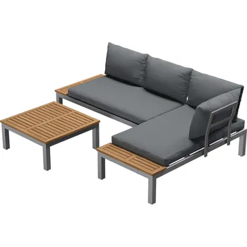 Sedací souprava LIVARNO home Rohová sedací souprava, hnědá/šedá