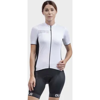 cyklistický dres ALÉ Cyklistický dres s krátkým rukávem - COLOR BLOCK LADY - bílá 2XL