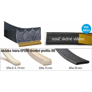 Těsnění do okna a dveří Samolepící těsnění KR (20 x 4 mm / 50 m / černá / 50m)