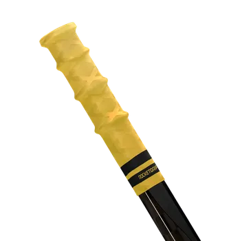 Hokejka Koncovka RocketGrip Rubber Ultra Grip, žlutá-černá, Dětská-Junior RocketGrip