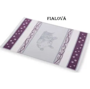 Utěrka UTĚRKA BAMBUS KOČKA fialová