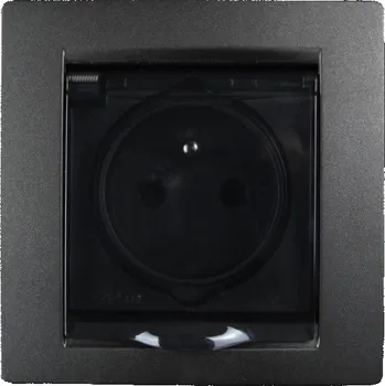 Elektrická zásuvka Zásuvka IP44 Elhard Rondo antracit