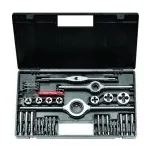 Souprava metrických závitořezných nástrojů M1-II, z nástrojové oceli, NAREX Bučovice, M1-II