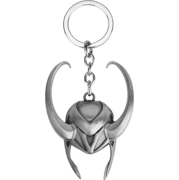 Klíčenka Loki - helma (st) 2 (Přívěšek na klíče bůh Loki - Lokiho helma)