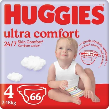 Plena Huggies Ultra Comfort 4 7-18 kg 66 ks