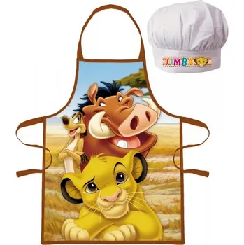 Kuchyňská zástěra Dětská zástěra s kuchařskou čepicí Lví Král
