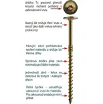 Stavební vruty RAPI-TEC SK (8x120mm, plochá hl. T40 pozink / 0,5cks)