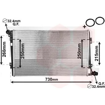 Chladič motoru Chladič, chlazení motoru VAN WEZEL 58002255