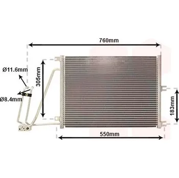 Výparník klimatizace Kondenzátor, klimatizace VAN WEZEL 37005265