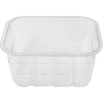 Jednorázové nádobí vanička hranatá 700 ml - transparentní (720 ks/balení)