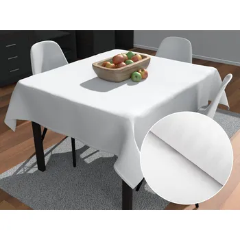 ubrus Damaškový čtvercový ubrus Atlas Gradl DM-010 Bílý - proužky 1 cm 60x60 cm