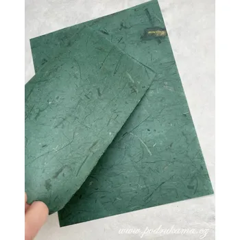 Umělecký papír Sapaimport Morušový papír Banán - tmavě zelený Velikost: 23x32 cm