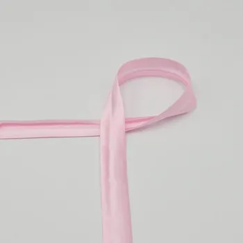 Saténový lemovací proužek, zažehlený, světle růžový, 20mm