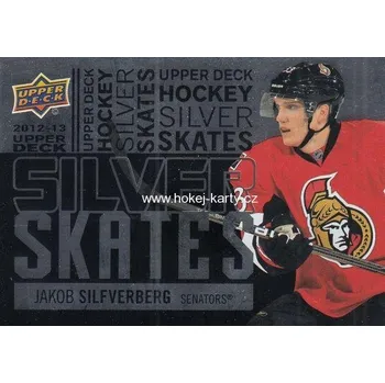 Karetní hra insert RC karta JAKOB SILFVERBERG 12-13 UD Ser. 1 Silver Skates číslo SS20
