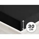 Froté napínací prostěradlo na vysokou matraci FR-030 Černé 180 x 220 - výška 30 cm