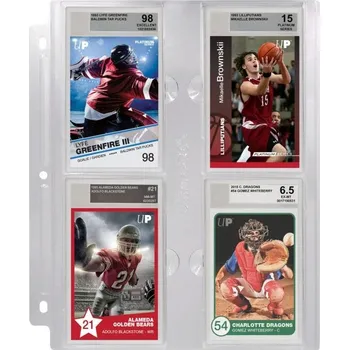 Obal pro sběratelský předmět Pevná plastová stránka na 4 ks Beckett gradovaných karet, balení 40 ks