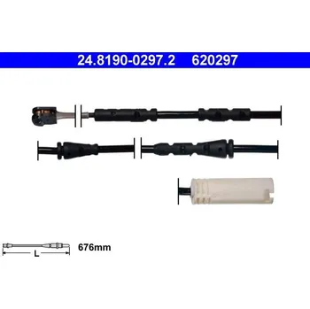 Brzdová destička Výstražný kontakt, opotřebení obložení ATE 24.8190-0297.2