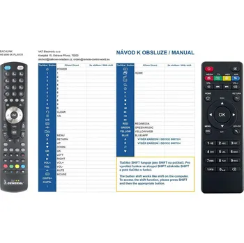 Dálkový ovladač General EACHLINK H6 MINI 6K PLAYER - náhradní dálkový ovladač