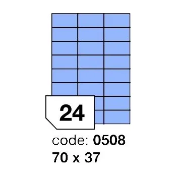 Kancelářské potřeby Samolepící etikety Rayfilm Office 70x37 mm 100 archů, matně modrá, R0123.0508