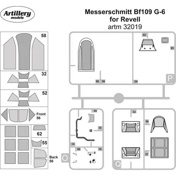 Plastikový model 1/32 Masks for Bf 109G-6 (REV)