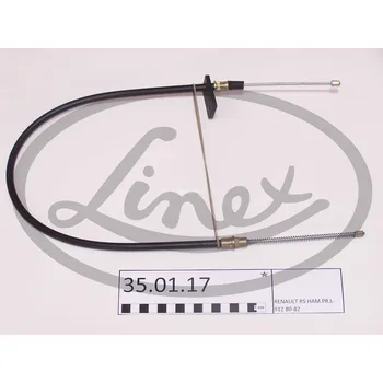 Lanko parkovací brzdy Tazne lanko, provozni brzda, , 7700554896, LINEX, 35.01.17