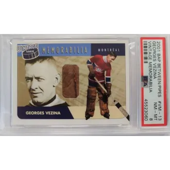 Sběratelství pad karta GEORGES VEZINA 01-02 BTP Vintage Memorabilia číslo VM-13
