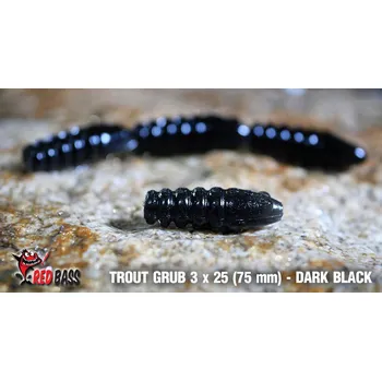 Larva REDBASS Trout Grub L 3x25mm Dark Black